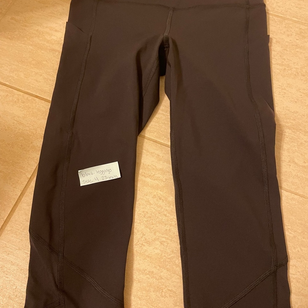 Lululemon black leggings 23”